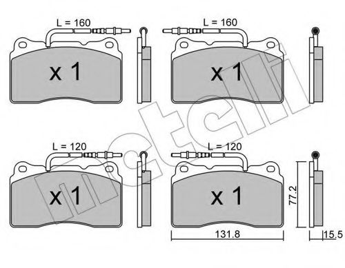 set placute frana,frana disc