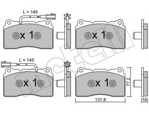 set placute frana,frana disc