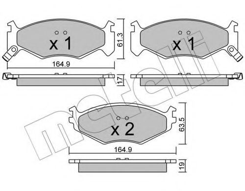 set placute frana,frana disc