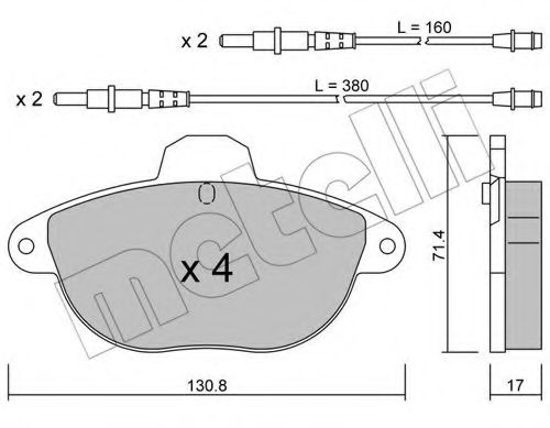 set placute frana,frana disc