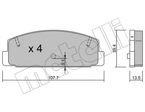 set placute frana,frana disc