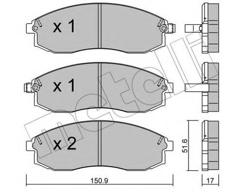 set placute frana,frana disc