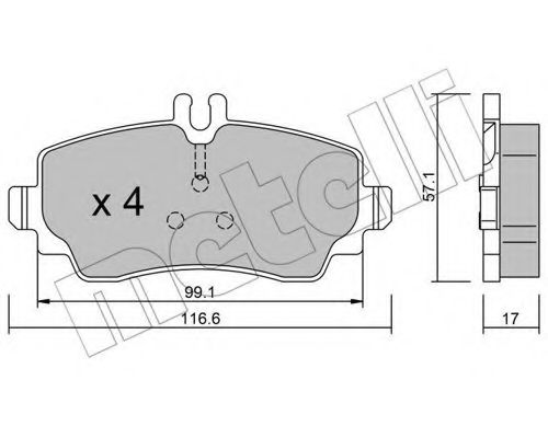 set placute frana,frana disc