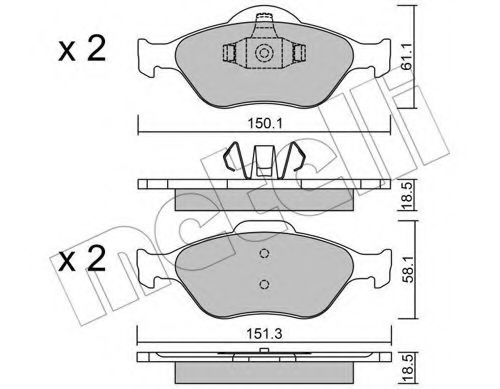 set placute frana,frana disc