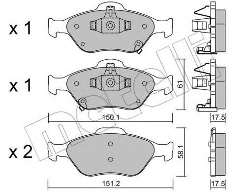 set placute frana,frana disc