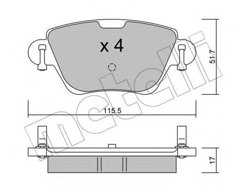 set placute frana,frana disc