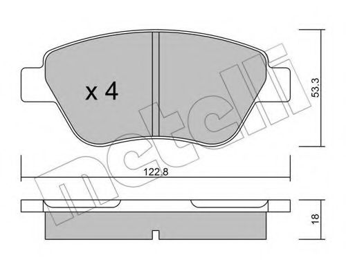 set placute frana,frana disc