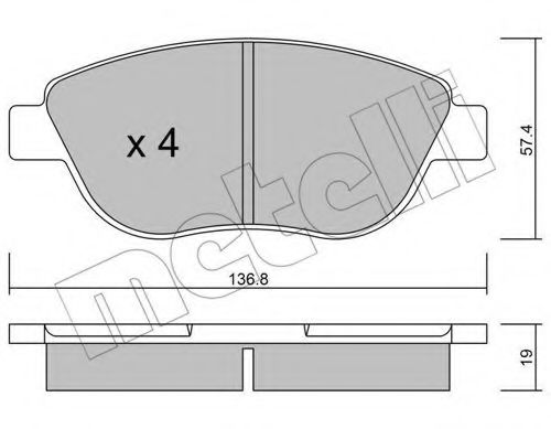 set placute frana,frana disc