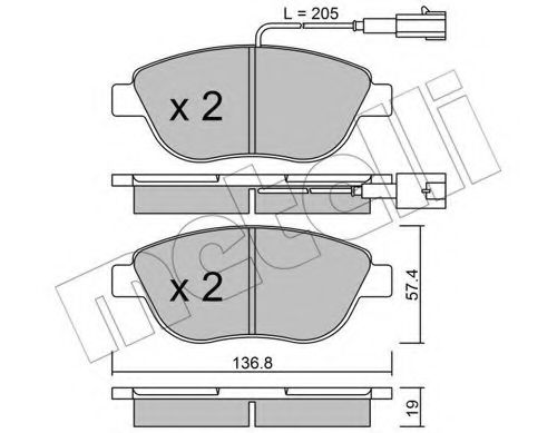 set placute frana,frana disc