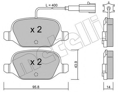 set placute frana,frana disc