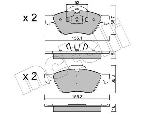 set placute frana,frana disc