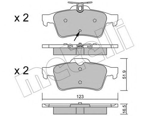 set placute frana,frana disc