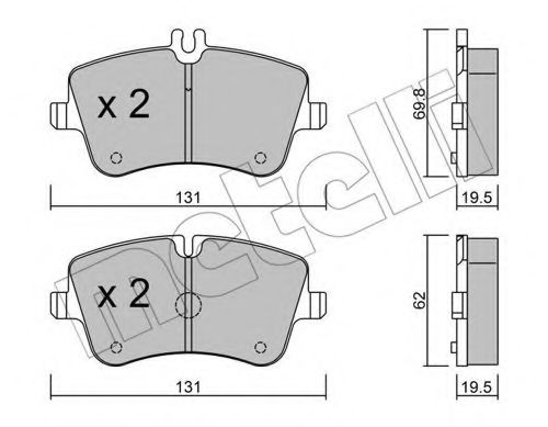 set placute frana,frana disc