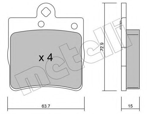 set placute frana,frana disc