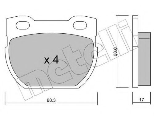 set placute frana,frana disc