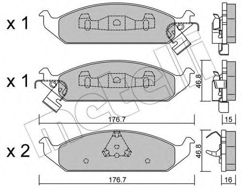 set placute frana,frana disc