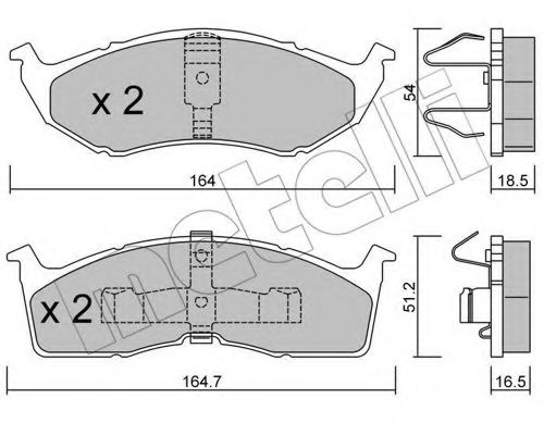 set placute frana,frana disc