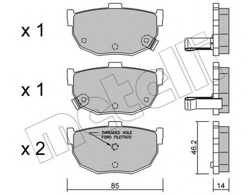 set placute frana,frana disc