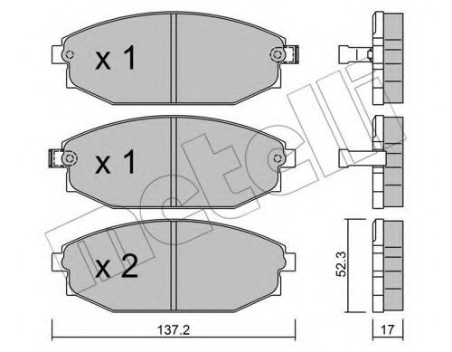 set placute frana,frana disc