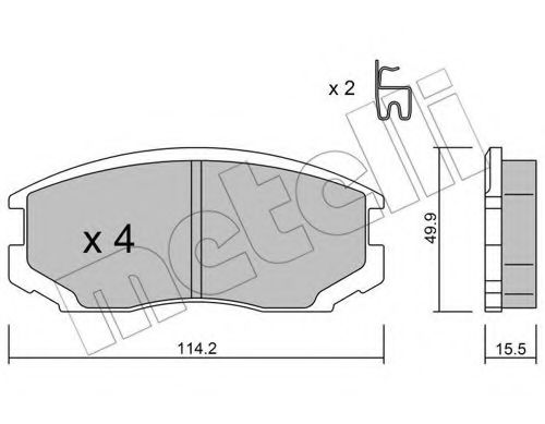 set placute frana,frana disc