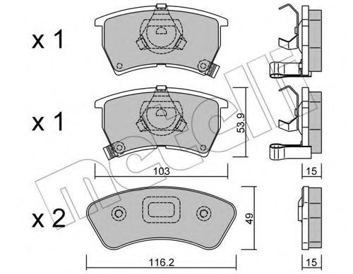 set placute frana,frana disc