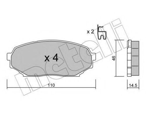 set placute frana,frana disc