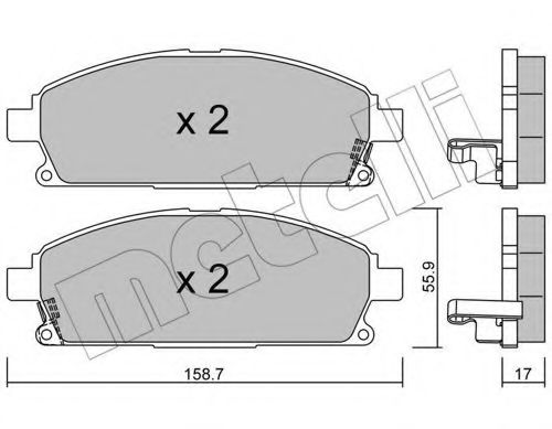 set placute frana,frana disc