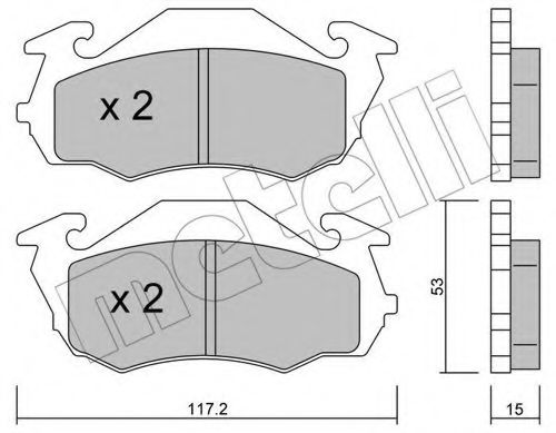 set placute frana,frana disc