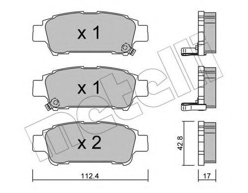 set placute frana,frana disc