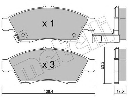 set placute frana,frana disc