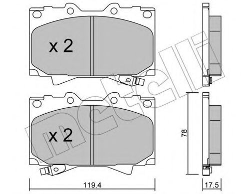 set placute frana,frana disc