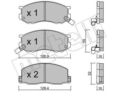 set placute frana,frana disc