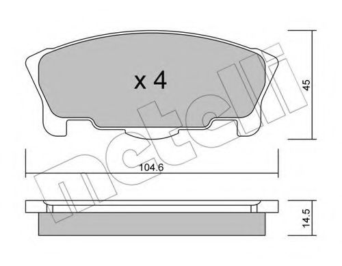 set placute frana,frana disc