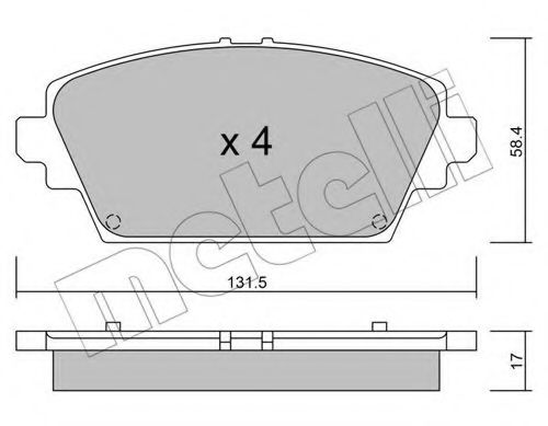 set placute frana,frana disc