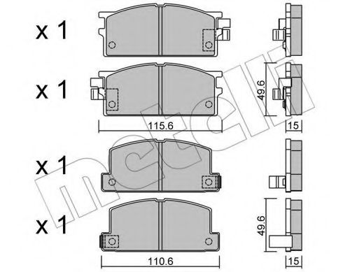 set placute frana,frana disc