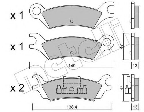 set placute frana,frana disc