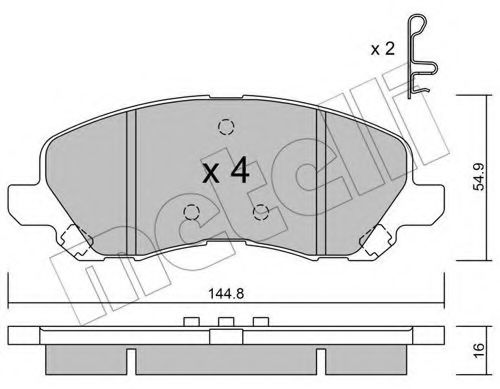 set placute frana,frana disc