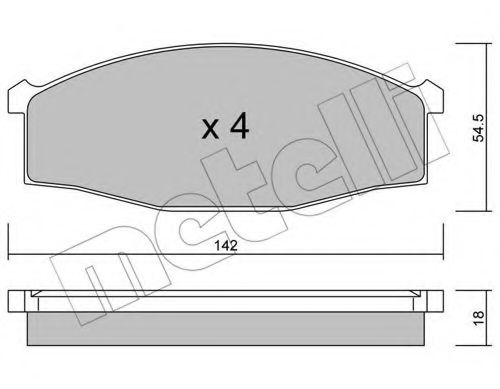 set placute frana,frana disc