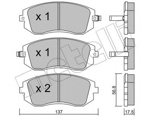 set placute frana,frana disc