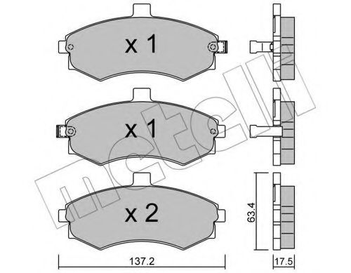 set placute frana,frana disc