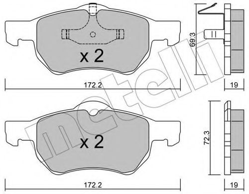 set placute frana,frana disc