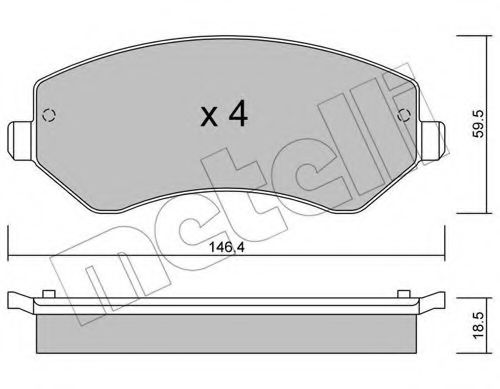 set placute frana,frana disc