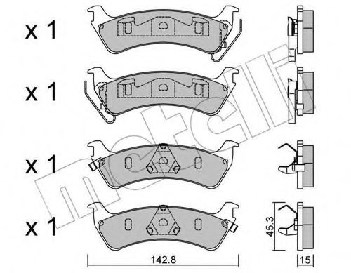 set placute frana,frana disc