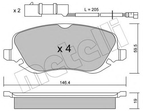 set placute frana,frana disc