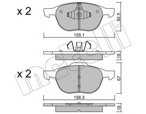 set placute frana,frana disc