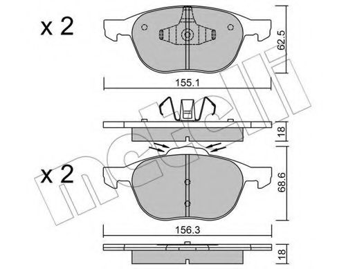 set placute frana,frana disc