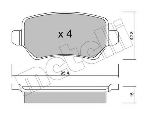 set placute frana,frana disc