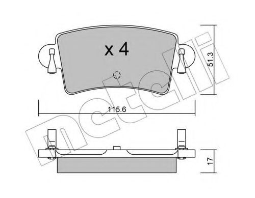 set placute frana,frana disc