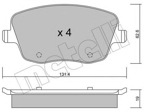 set placute frana,frana disc