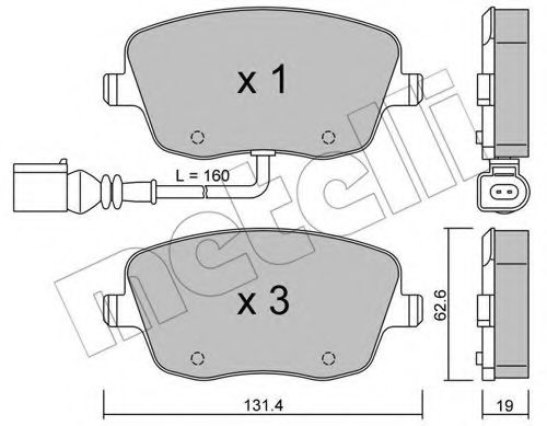 set placute frana,frana disc